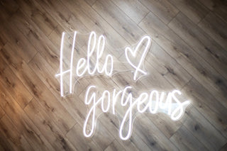 Hello gorgeous neon letters
