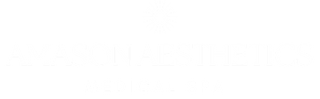 Amason Aesthetics Medical Spa logo in white